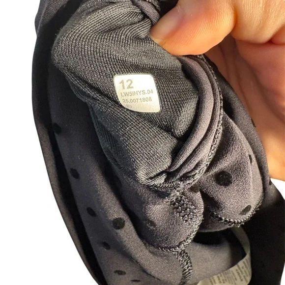 Lululemon Align High-Rise Pant 25" *Flocked in Polka Flock Black Size 12 - Picture 7 of 7